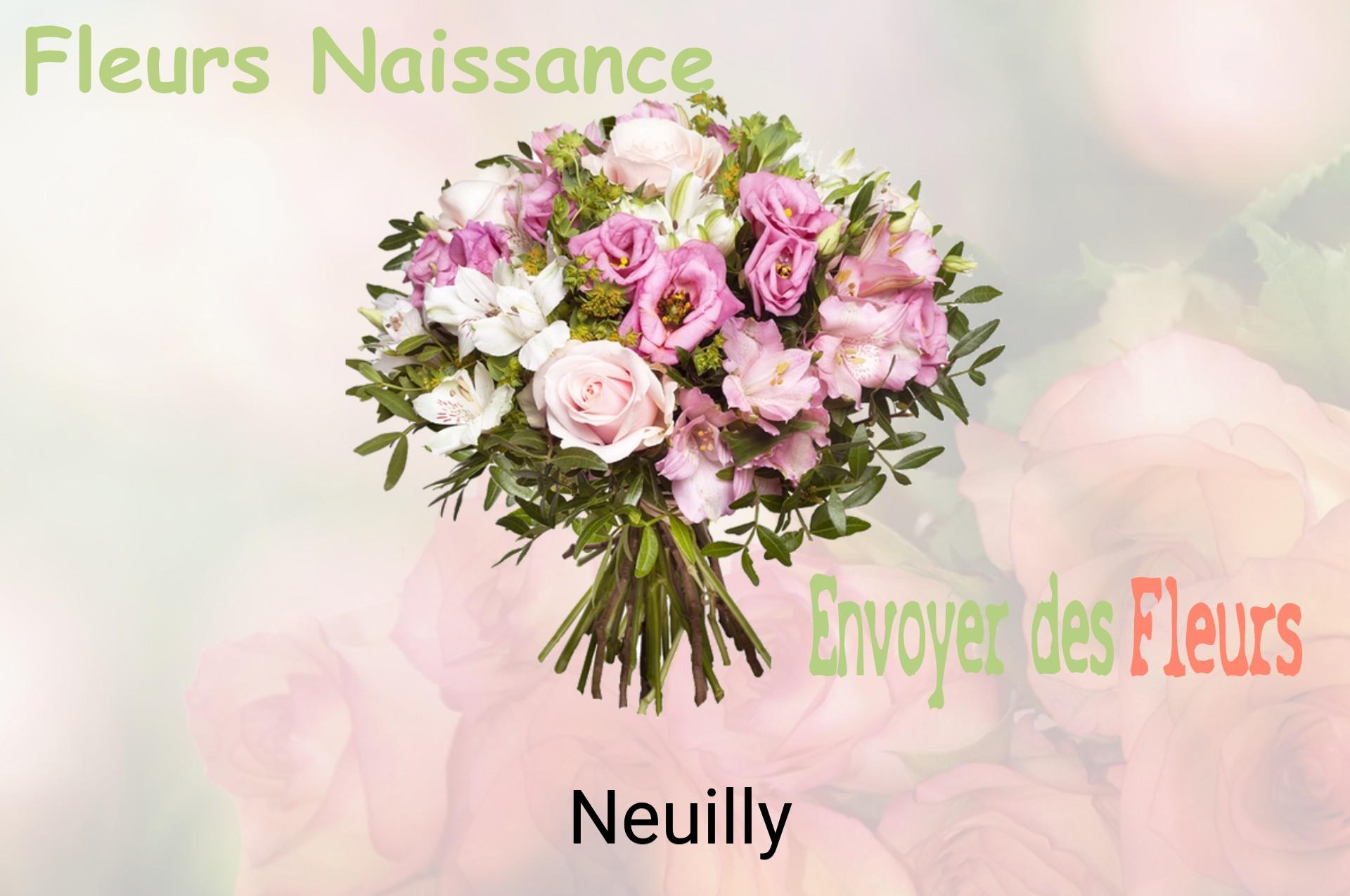 Bouquet de fleurs de naissance livré à Neuilly